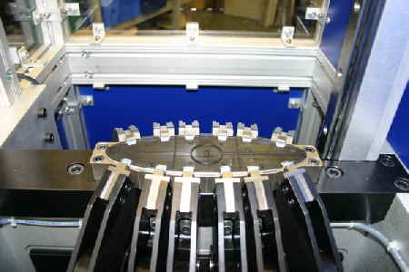 Mini footrest forming machine closeup 2